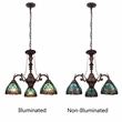 Chloe Lighting Liaison 3-Light Victorian Glass Mini Chandelier in Multi-Color