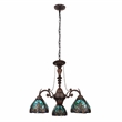 Chloe Lighting Liaison 3-Light Victorian Glass Mini Chandelier in Multi-Color