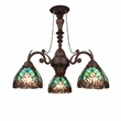 Chloe Lighting Liaison 3-Light Victorian Glass Mini Chandelier in Multi-Color