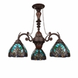 Chloe Lighting Liaison 3-Light Victorian Glass Mini Chandelier in Multi-Color