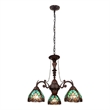 Chloe Lighting Liaison 3-Light Victorian Glass Mini Chandelier in Multi-Color