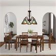 Chloe Lighting Liaison 5-Light Victorian Glass Large Chandelier in Multi-Color
