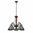 Chloe Lighting Liaison 5-Light Victorian Glass Large Chandelier in Multi-Color