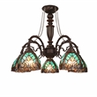 Chloe Lighting Liaison 5-Light Victorian Glass Large Chandelier in Multi-Color