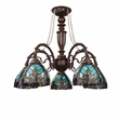 Chloe Lighting Liaison 5-Light Victorian Glass Large Chandelier in Multi-Color