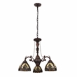 Chloe Lighting Liaison 3-Light Victorian Glass Chandelier in Multi-Color