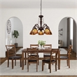Chloe Lighting Liaison 5-Light Victorian Glass Chandelier in Multi-Color