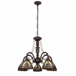 Chloe Lighting Liaison 5-Light Victorian Glass Chandelier in Multi-Color