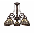 Chloe Lighting Liaison 5-Light Victorian Glass Chandelier in Multi-Color