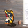 Chloe Lighting Jacy 1-Light Butterfly Glass Accent Table Lamp in Multi-Color