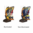 Chloe Lighting Jacy 1-Light Butterfly Glass Accent Table Lamp in Multi-Color