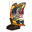 Chloe Lighting Jacy 1-Light Butterfly Glass Accent Table Lamp in Multi-Color