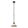 Chloe Lighting Belle 1-Light Glass Mini Pendant Ceiling Fixture in Multi-Color