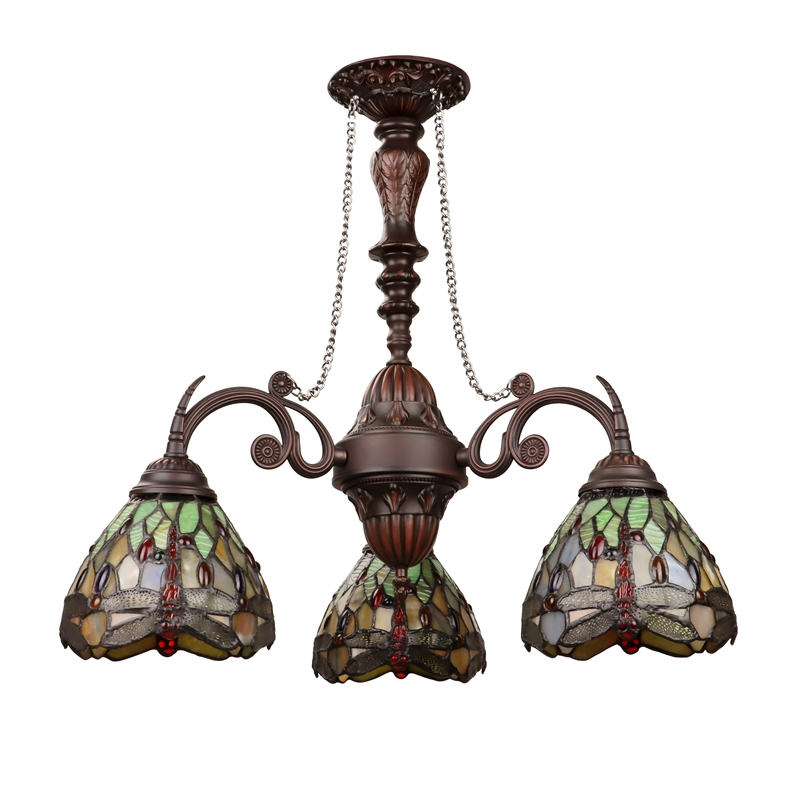 Chloe Lighting Anisoptera Purity 3-Light Glass Mini Chandelier in Multi-Color