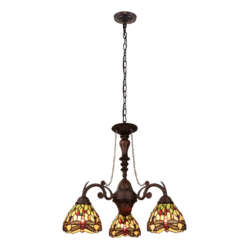Chloe Lighting Anisoptera Purity 3-Light Glass Mini Chandelier in Multi-Color