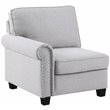 Devion Furniture Polyester Fabric U-Shaped Sectional Sofa in Light Gray