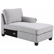 Devion Furniture Polyester Fabric U-Shaped Sectional Sofa in Light Gray