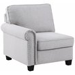 Devion Furniture Polyester Fabric U-Shaped Sectional Sofa in Light Gray