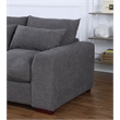 123.24'' Fabric Square Arm Modular Reversible Sectional Sofa & Ottoman-Dark Gray