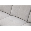 Devion Furniture Polyester Fabric Sectional Sofa with Ottoman-Light Gray