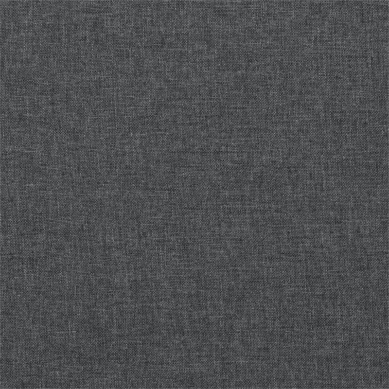 Devion Furniture Polyester Fabric Sectional Sofa with Ottoman-Gray