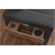 Fabric Reversible Modern Side Compartment Sleeper Sectional Sofa Bed-Dark Gray