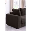 3 - Piece Upholstered Corduroy Sectional Sofa With Chaise-Brown