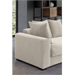 4-Piece Upholstered Corduroy Sectional Sofa With Chaise & Ottoman-Beige