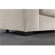 4-Piece Upholstered Corduroy Sectional Sofa With Chaise & Ottoman-Beige