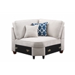 Devion Furniture 7-Piece Upholstered Modern Chenille Sectional in Beige