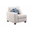 Devion Furniture 7-Piece Upholstered Modern Chenille Sectional in Beige