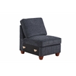 Devion Furniture 7-Piece Upholstered Modern Chenille Sectional in Black