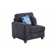 Devion Furniture 7-Piece Upholstered Modern Chenille Sectional in Black