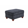 Devion Furniture 7-Piece Upholstered Modern Chenille Sectional in Black