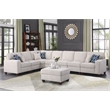 Devion Furniture 8-Piece Upholstered Modern Chenille Sectional in Beige
