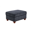Devion Furniture 8-Piece Upholstered Modern Chenille Sectional in Black