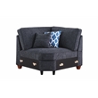 Devion Furniture 8-Piece Upholstered Modern Chenille Sectional in Black