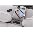 9-Piece Linen Fabric Upholstered Sectional With Chaise & Console-Light Gray