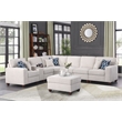 8 - Piece Chenille Fabric Upholstered Sectional With Console & Ottoman-Beige