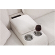 8 - Piece Chenille Fabric Upholstered Sectional With Console & Ottoman-Beige