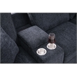 8 - Piece Chenille Fabric Upholstered Sectional With Console & Ottoman-Black