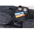 8 - Piece Chenille Fabric Upholstered Sectional With Console & Ottoman-Black