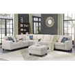9-Piece Chenille Fabric Upholstered Sectional With Console & Ottoman-Beige