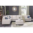 9-Piece Chenille Fabric Upholstered Sectional With Console & Ottoman-Beige