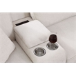 9-Piece Chenille Fabric Upholstered Sectional With Console & Ottoman-Beige