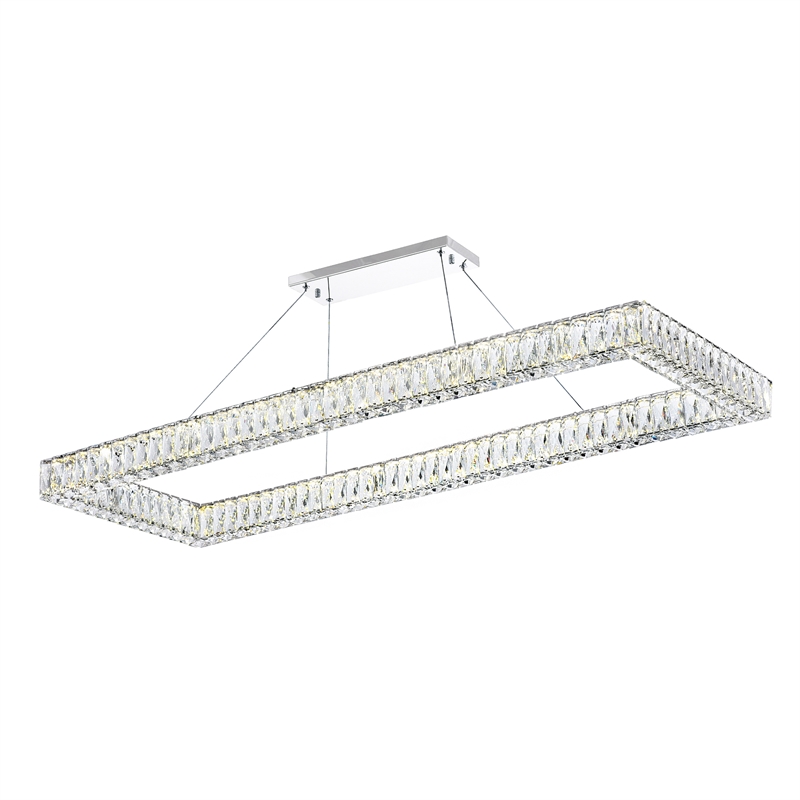 CWI Lighting Felicity 1-tier Contemporary Metal LED Chandelier in Chrome