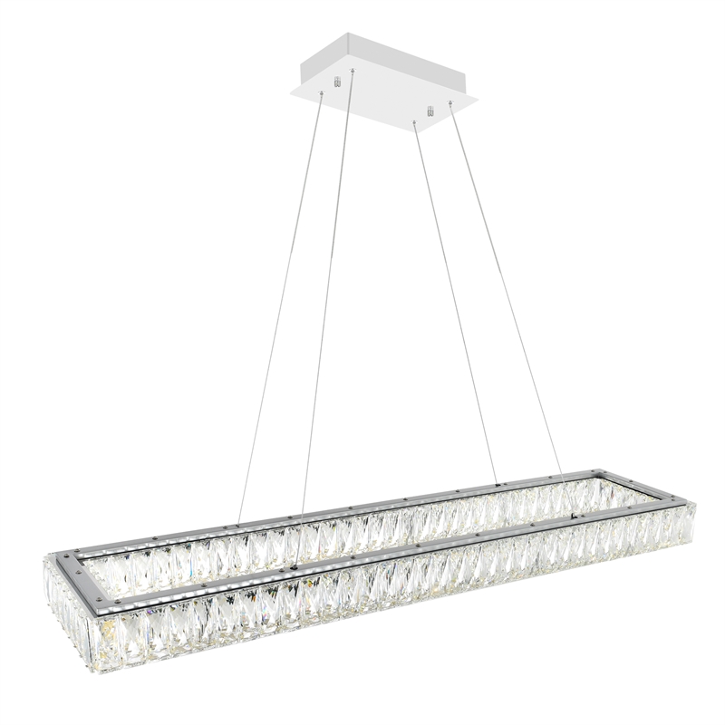 CWI Lighting Felicity 1-tier Contemporary Metal LED Chandelier in Chrome