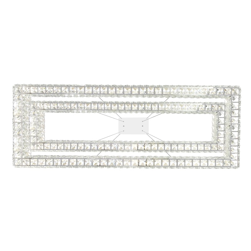 CWI Lighting Felicity 2 Tier Contemporary Metal LED Chandelier in Chrome