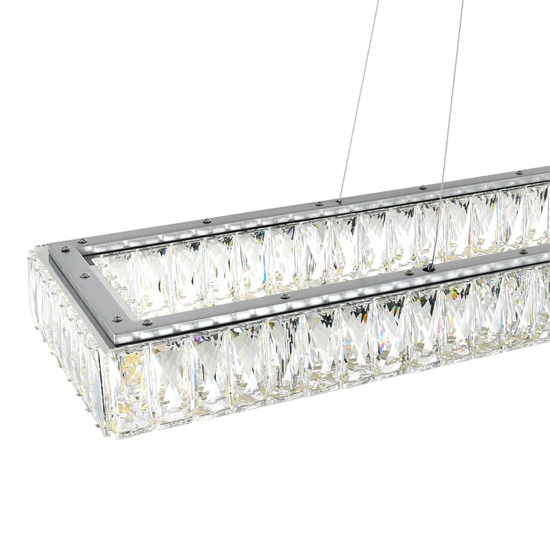 CWI Lighting Felicity 2 Tier Contemporary Metal LED Chandelier in Chrome