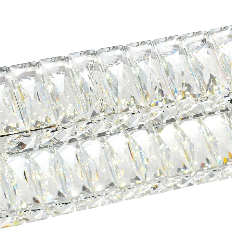 CWI Lighting Felicity 2 Tier Contemporary Metal LED Chandelier in Chrome